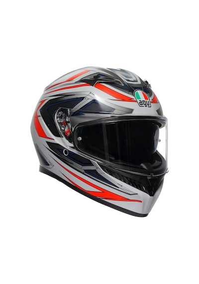 Agv K3 Mplk Space Kapalı Kask Mat Beyaz - Kırmızı