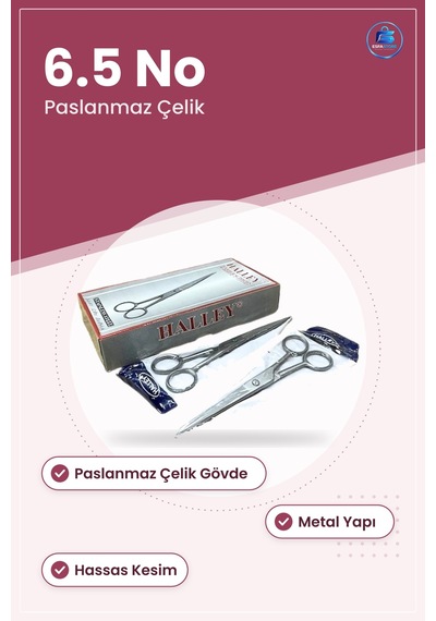 Byık Makası 6.5 No Metal Paslanmaz Çelik Kesici Saç Sakal Kesim K