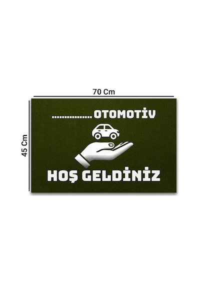 Valerine Life İsme Kişiye Firmaya Özel Galerici Otomotiv Oto Showroom Yeşil Hoş Geldiniz Kapı Önü Pa Kahverengi