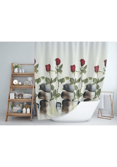 Zethome Jackline Banyo Duş Perdesi 12005 Tek Kanat 1X180X200 Çok Renkli