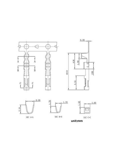 2.54mm Dupont Konnektör Dişi Terminali