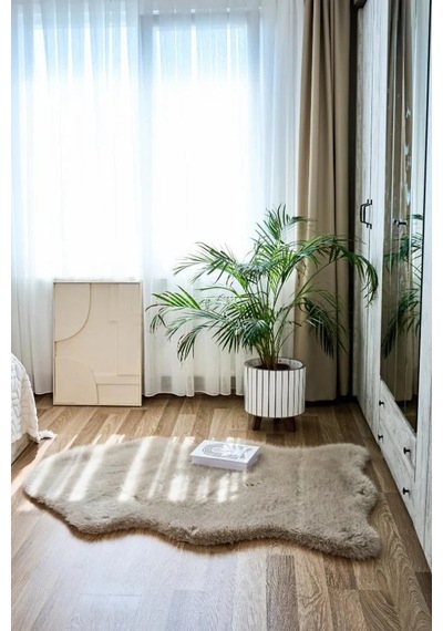 Apex Reiki Vizon Peluş Post Şekilli Halı Vizon