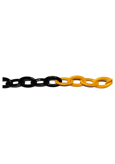Plastik Zincir 8mm Sarı-siyah 25 M-3396