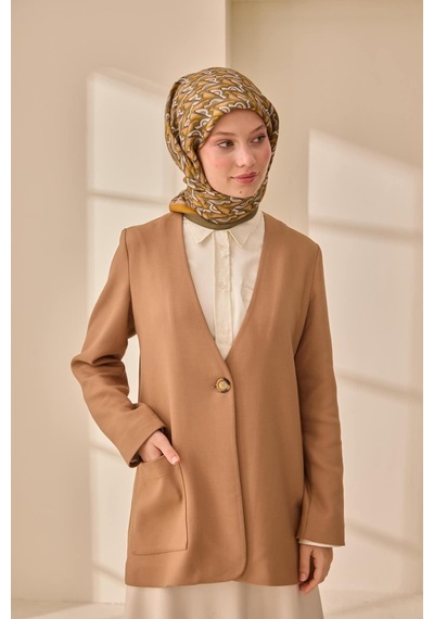 Silk Home Aura Eşarp 140006-18 Haki, Yanık Sarı, Vizon