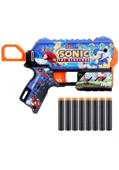X-shot Skins Flux Sonic The Hedgehog Sünger Dart Atan Silah 21cm.