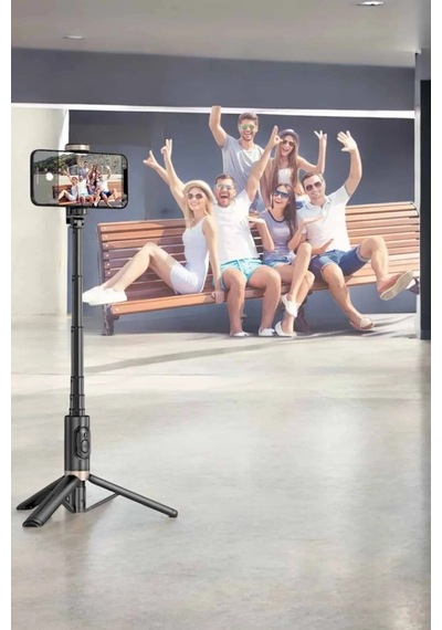 Lb Selfie Çubuğu Tripod Kumandalı Telefon Tutucu Siyah