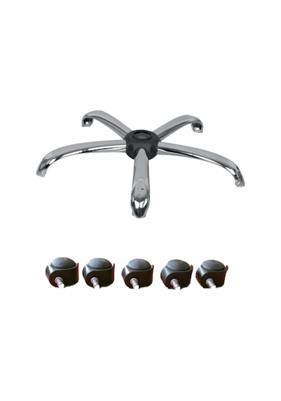 Sandofis Konik Krom Ayaklı Çalışma Koltuğu Komple Set