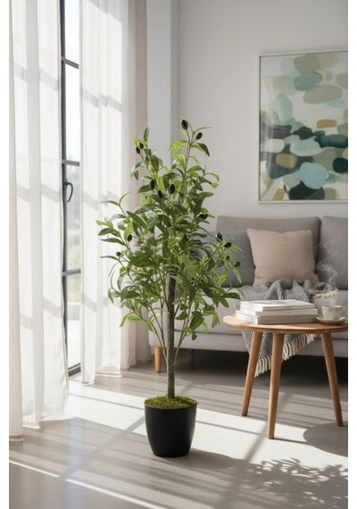 Yapay Zeytin Ağacı 85cm Doğal Görünümlü Yapay Ağaç Yeşil