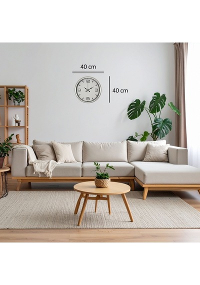 White Index 40 Cm Metal Duvar Saati Çok Renkli