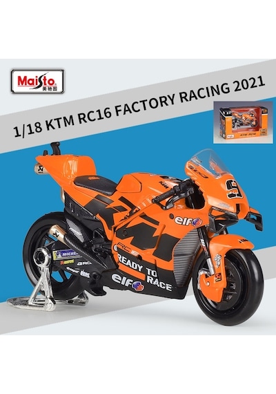 Maisto 1:18 Ktm Rc16 Fabrika Yarışı Moto Gp Alaşım Yarış Motosiklet Modeli Diecast Metal Oyuncak Spor Motosiklet Modeli Çocuk Hediyesi