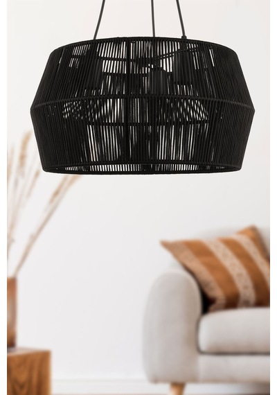 Begüsa Modeno 3.lü Avize Siyah 45 Cm