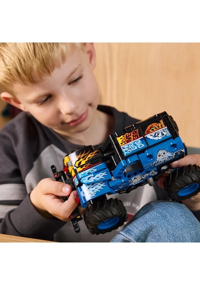 LEGO® Technic Monster Jam™ Grave Digger™ Ateş ve Buz 42219 – 7 yaş ve üzeri çocuklar için Yaratıcı Oyuncak Yapım Seti (263 Parça)
