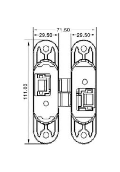 Camaks Akordiyon Menteşe 110 Mm Sol Ayarlı ( Ayarlı Zamak Merkez )