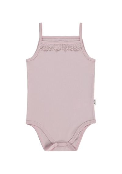 Civil Baby İp Askılı Dantelli 12-24 Ay Kız Çıtçıtlı Badi - Pembe Pembe