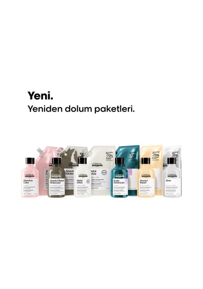 Absolut Repair Molecular Tüm Yıpranmış Saçlar İçin Arındırıcı Refill Şampuan 500ml