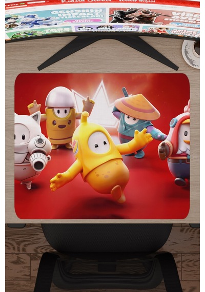 Fall Guys Kaymaz Dikişli Kauçuk Oyuncu Mousepad V5 - 48x40 Xl Gaming Mouse Pad Fare Altlığı