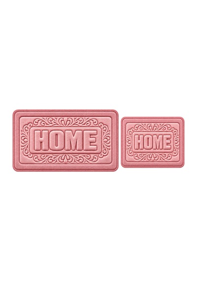 Banyo Paspas Seti 2'li-makinede Yıkanabilir-leke Tutmaz Klozet Takımı 60x100-40x60cm Pembe2 - 931611265 Pembe2
