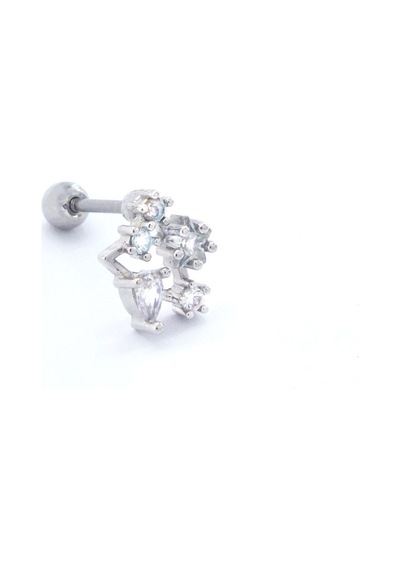 Ferizz 316l Çelik Zirkon Taşlı Takım Yıldızı Piercing Prc-172 Gümüş