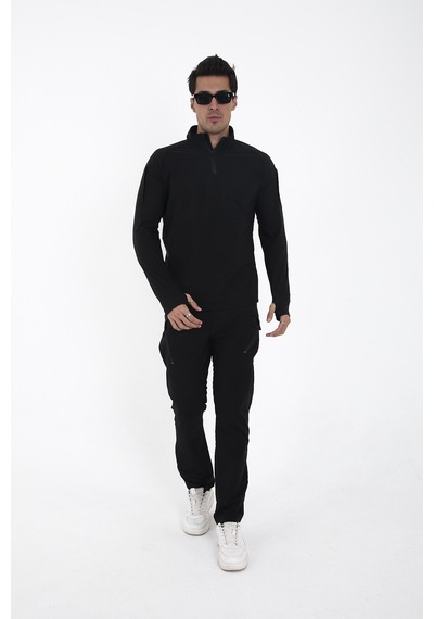 Camp Scoutland Camp136 Outdoor Tactical Su iticili Erkek Taktik Sweatshirt - Siyah