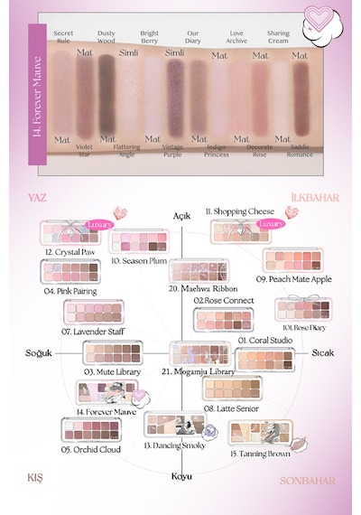 Clio Pro Eye Palette Air 14 Forever Mauve