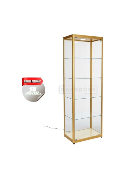 Kurulu Teslimat, 40x60xh180,camlı Dolap, Camlı Vitrin, Teşhir Kol