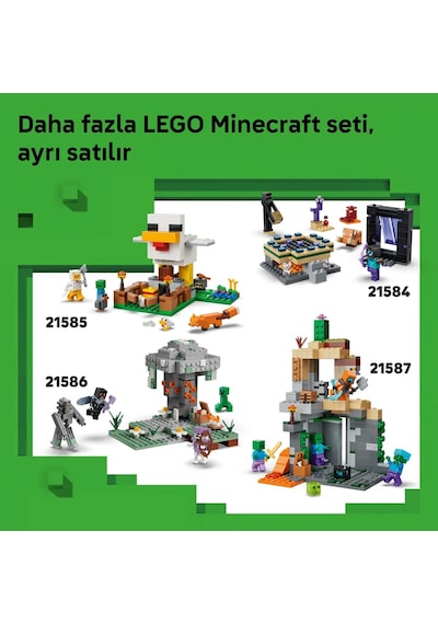 LEGO® Minecraft® Steve’in Tayga Macerası 21583 - 6 Yaş Üzeri Çocuklar için Minifigür İçeren Yaratıcı Oyuncak Yapım Seti (79 Parça)