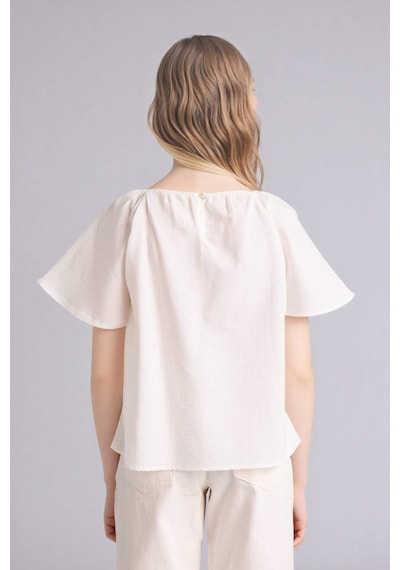 Defacto Twill Bluz Kız Çocuk G7578a826smwt34 Beyaz-wt34