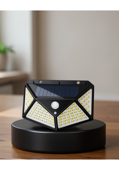 Solar Bahçe Lambası 100 Led Hareket Sensörlü Güneş Enerjili Çok Renkli