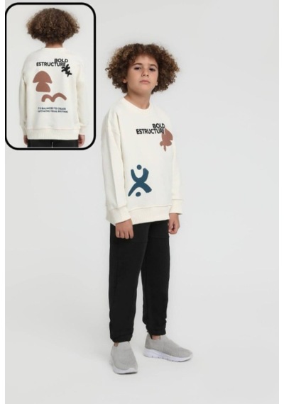 Jack Lions Erkek Çocuk Sweat Jac-1838 Ekru