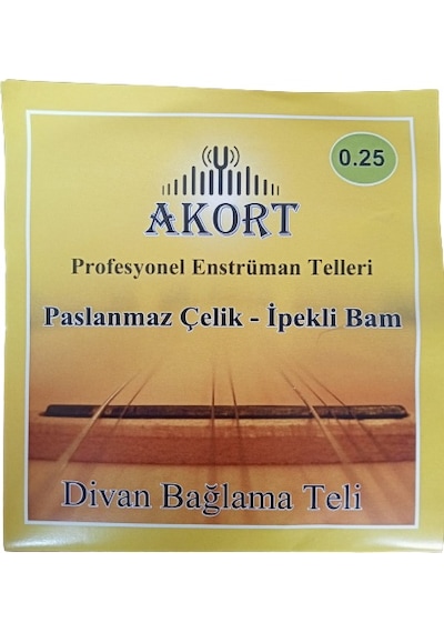 AKORT DİVAN SAZ TELİ PASLANMAZ 0.25 BAM BAMLI