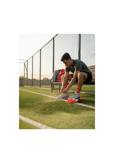 Football Unisex Krampon Set 1 Adet Çanta, + 1 Adet Çorap + 1 Adet Tekmelik Gri