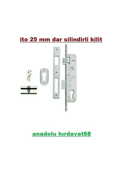 İto 156-25 Mm Dar Silindirli Kilit 20 Mm Dar Gömme Kilit