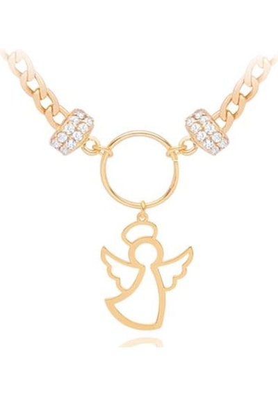 Diamond Line-Gülaylar - Sarı Altın 14 Ayar Trend Kolye N11.25337