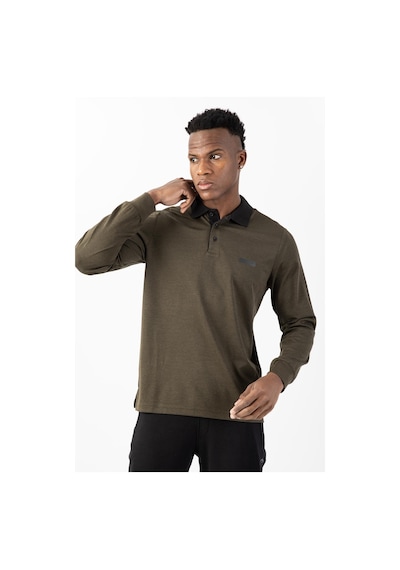 Maraton Sportswear Regular Erkek Polo Yaka Uzun Kol Basic Haki Sweatshirt 22432-haki Haki