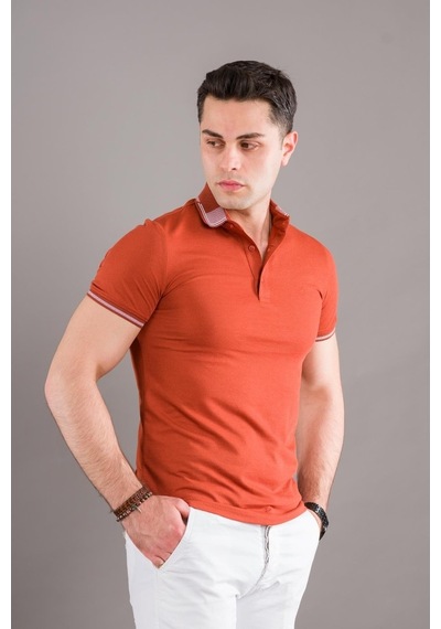 Slimfit Polo Yaka Düğmeli Merserize Kumaş Erkek T-Shirt (539719691)