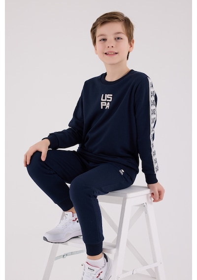 U.S. Polo Assn. Lisanslı Erkek Çocuk Alt Üst 2 Parça Eşofman Takımı Us2231 Lacivert