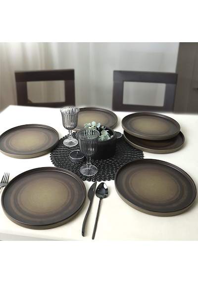 Keramika Vintage Stackable Servis Tabağı 27 Cm 6 Adet 21781