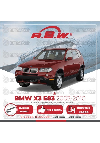 Rbw Bmw X3 E83 2003 - 2010 Ön Muz Silecek Takımı