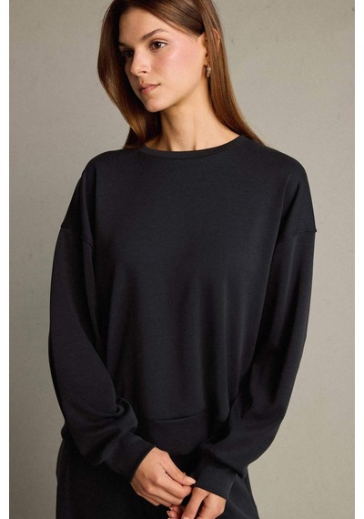 Defacto Bisiklet Yaka Modal Sweatshirt G2913ax25auar225 Antrasit
