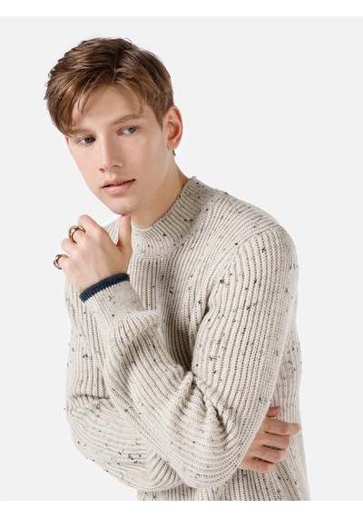 Colin's Colins Regular Fit Balıkçı Yaka Taş Erkek Kazak Cl1064844 Taş