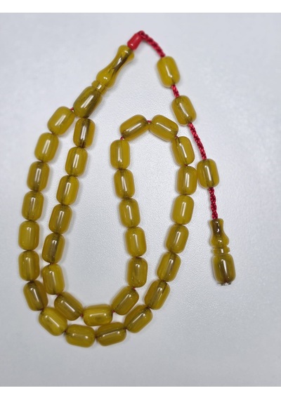 Zeyzun Usta İmzalı Sıkma Kehribar Tespih 8,5 X 12 Mm Kapsül Kesim 04080853