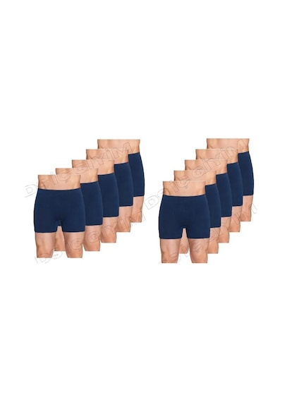 Berrak 4434 Erkek Likralı Micro Modal Boxer 10 Adet Lacivert