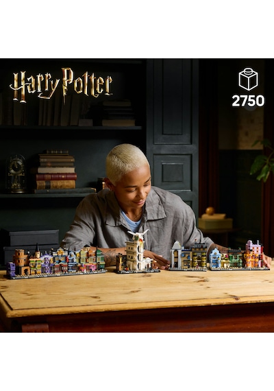 LEGO® Harry Potter™ Diagon Yolu Büyücü Mağazaları 76444 - Yetişkinler için Koleksiyonluk Yaratıcı Sergileme Modeli Yapım Seti (2750 Parça)