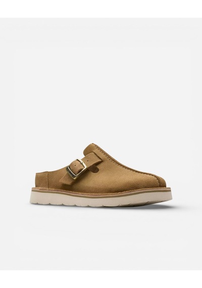 Clarks Solsbury Mule. Dark Sand Suede Kadın Bej Terlik 26184168