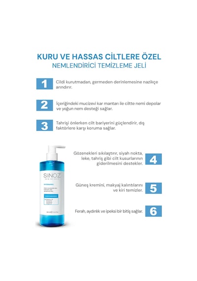 Sinoz Hydrapro Temizleyici Ve Nemlendirici 2 Li Bakım Seti