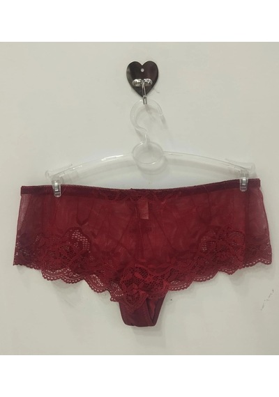 Belvü Kadın Dantelli Hipster Külot Bordo