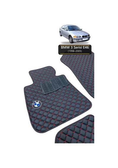 Oto Halı Paspas Bmw 3 Serisi E46 1998-2005 Uyumlu M M Teknik Sport Kaymaz & Şık Tasarım