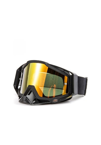 Motosiklet Motocross Gözlük Polikarbonat Lens Profesyonel Mx Atv Enduro Mtb Kross Gözlük Black-gold
