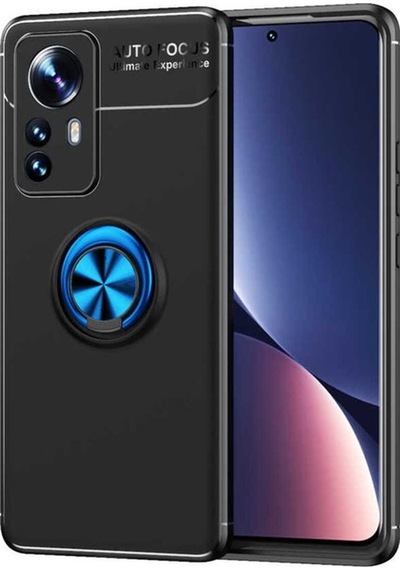 Xiaomi Mi 12 Kılıf Zore Ravel Silikon Kapak Siyah-Mavi