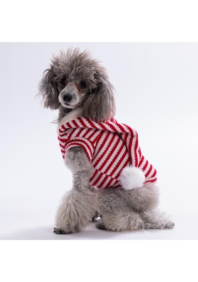 Candycane Yelek-sweat Kırmızı Çizgili Şapkalı Triko Yılbaşı Noel Köpek Kıyafeti Kedi Kıyafeti Köpek Kolsuz Sweati Candycane Yelek-sweat Kırmızı Çizgili Şapkalı Triko Yılbaşı Noel Köpek Kıyafeti Kedi Kıyafeti Köpek Kolsuz Sweati
